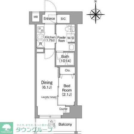 コンフォリア・リヴ下落合の物件間取画像